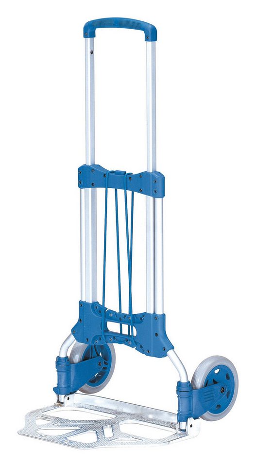 FETRA Paketroller klappbar, Transportkarren mit 125 kg Traglast und 320 x 480 mm Schaufel, Aluminium-Stahlrohrkonstruktion