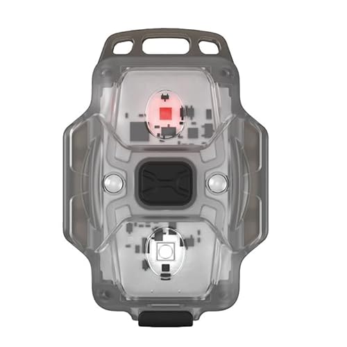 Armytek Crystal Kompakte Multifunktionslampe 4 in 1 mit weißem und rotem Licht Micro USB Aufladbarer (Grau)