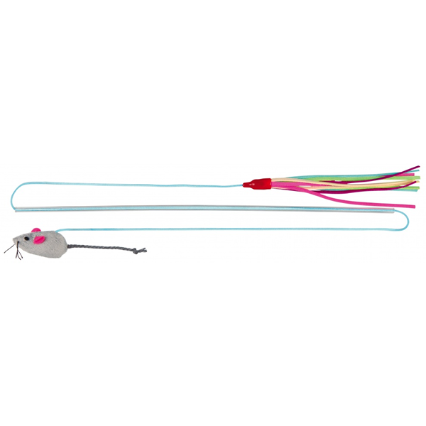 Trixie Spielangel mit 2 Spielzeugen 40 cm