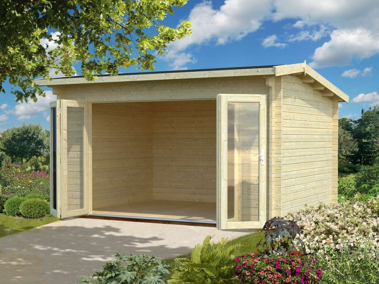 Palmako Gartenhaus Ines 11,1 Holzhaus Blockbohlenhaus, BxT: 410x320 cm ...