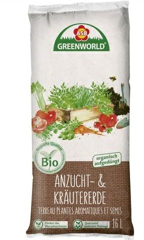 ASB Greenworld Bio Anzucht- und Kräutererde 16L