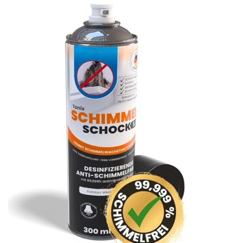 Tonis SCHIMMELSCHOCK Sprühfarbe Schimmelspray 5.1, 300ml für 1,5 m², sehr giftig für Wasserorganismen