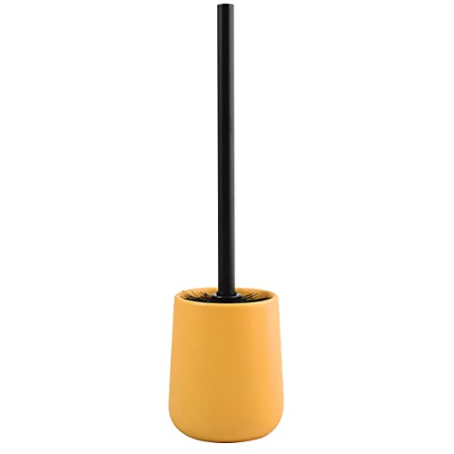 MSV Maonie WC Bürste Toilettenbürste Klobürste WC Garnitur aus Keramik matt Safran Gelb
