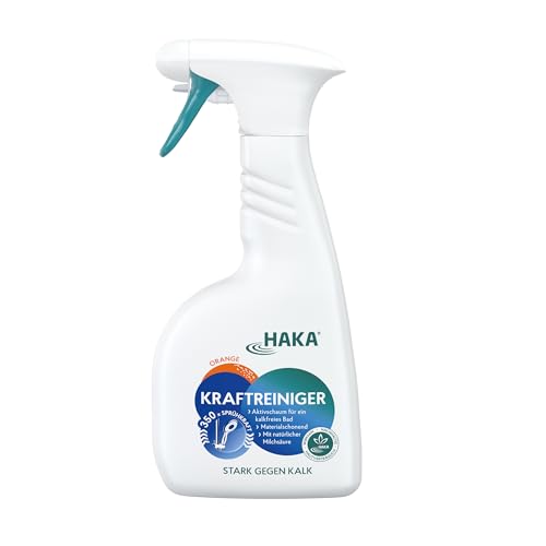 HAKA Kraftreiniger Spray 500ml, Badreiniger mit natürlicher Milchsäure, biologisch abbaubar und materialschonend