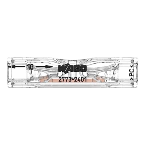 Wago Durchgangsklemme 2773-2401, Werkzeugloser Verbinder für ein- und mehrdrähtige Leiter, 100 Stück