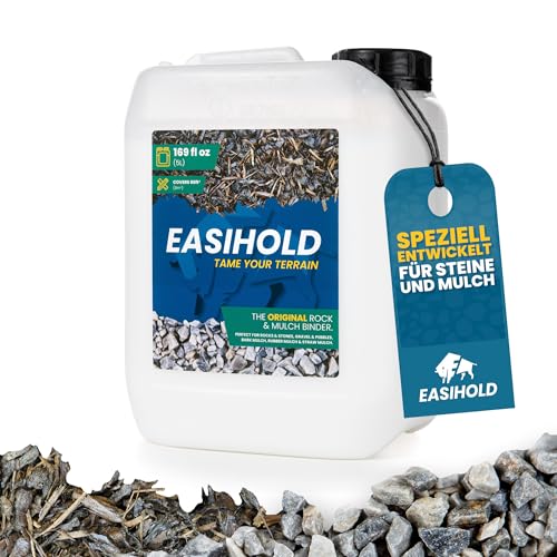 Easihold EasiHold Mulch & Steinbinder, 5 l - Wasserbasiertes Bindemittel für Kies und Mulch, 100% wasserdurchlässig, für ca. 8 m²