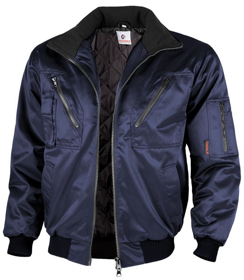 QUALITEX HIGH QUALITY WORKWEAR Pilotenjacke wetterfeste Arbeitsjacke mit festem Steppfutter - ideal Übergangsjacke (1-St) mit 7 Taschen - Winddicht - Strapazierfähig - Wärmend - Waschbar, in verschiedenen Farben erhältlich