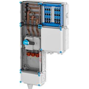 Hensel HENS Ladeverteiler, Elektroauto Ladestation, schutzisoliertes Gehäuse, IP 54, UV-beständig, anschlussfertig