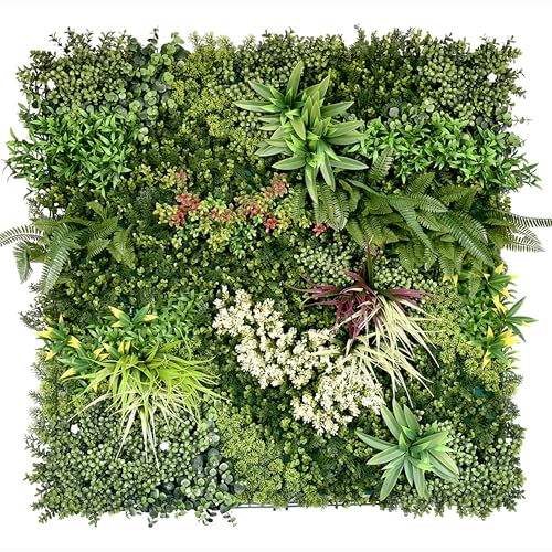 Primaflor Kunsthecke Jade B, UV-beständige Heckenmatte, 100x100 cm, flexible Montage, schalldämmend