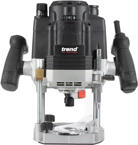 Trend T8EK/EURO, 12mm Dual-Mode Oberfräse mit 2200 W und 11-stufiger Geschwindigkeitsregelung, Schwarz, für Hand- und Frästischbetrieb