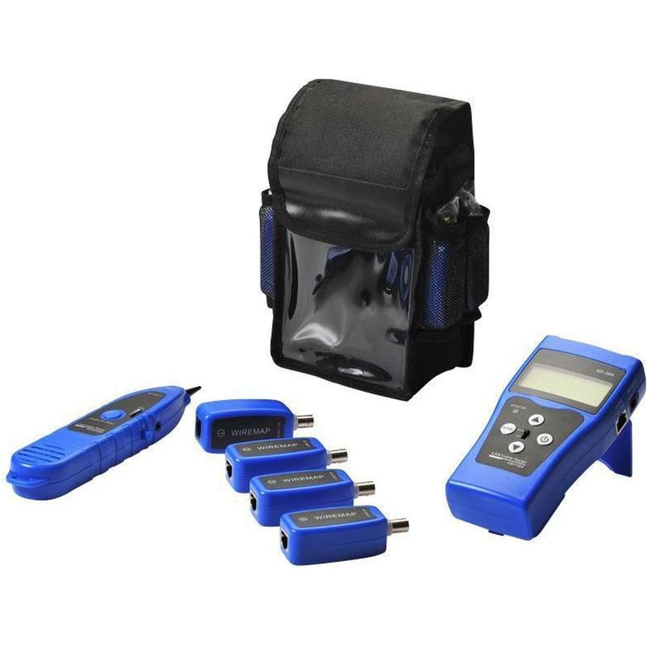 Lanview LVN127693, Multimeter-Netzwerktester mit 8 RJ45/BNC-Sonden zur Kabelprüfung und -messung