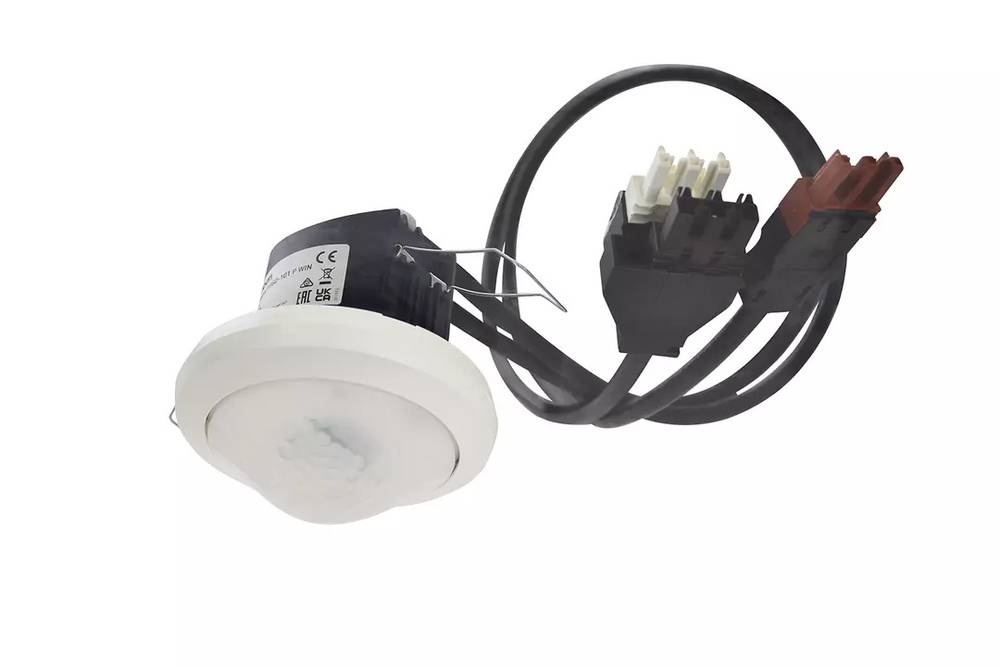 Theben 2010313 Präsenzmelder, Korridormelder (PIR) mit WAGO WINSTA Steckern, Erfassungsbereich 30 x 5 m, 2300 W Schaltausgang, einstellbare Nachlaufzeit und Lichtmessung