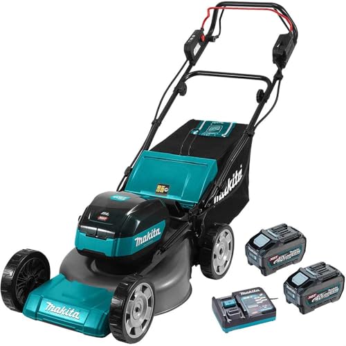 Makita 40V Akku-Rasenmäher LM001GT204 mit 5Ah Akkus und Doppel-Ladegerät