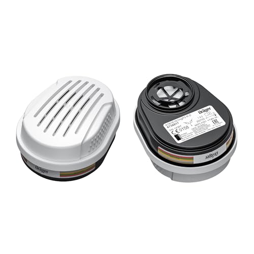 Dräger X-plore Atemschutzmaske, Kombi-Filter P3 Bajonett A1B1E1K1 Hg, Schutz gegen Gase, Dämpfe und Partikel