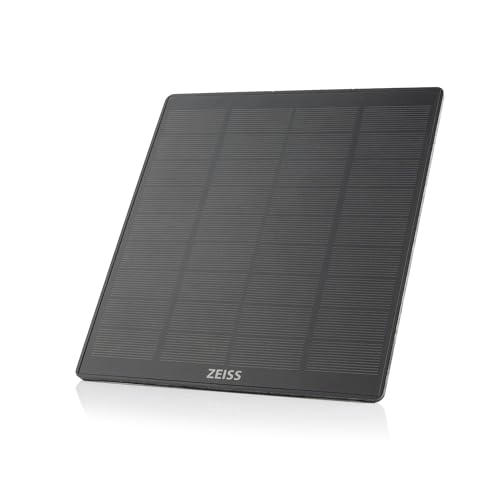 Zeiss Solar Panel Pro, Solarmodul mit 12W Nennleistung, wetterfest, integrierter 37 Wh Li-Ion-Akku, 6V-12V kompatibel, inkl. Halterung und 5m Anschlusskabel.