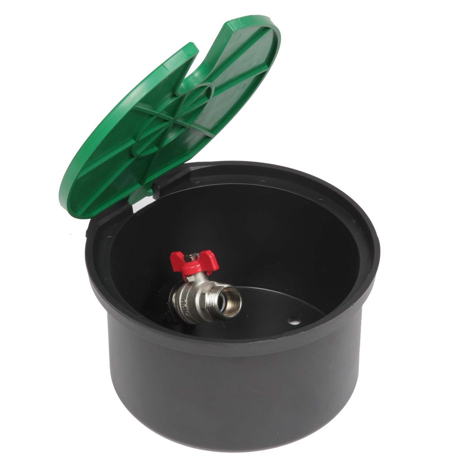 Rain Bird Wassersteckdose Grün, PP-Kunststoffgehäuse mit Absperrhahn und Schlauchauslass