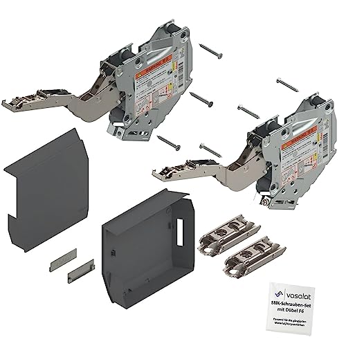 vasalat Blum Aventos HK-S Kraftspeicher 220-500 tiefgrau Klappbeschlag mit Montageplatte