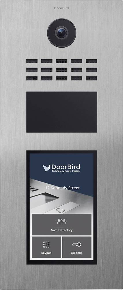 DoorBird D31TDV, Bluetooth® und LAN Türsprechanlage, Edelstahl V4A (gebürstet), HD Video, Smart Home Integration