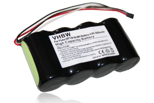 vhbw Akku für Fluke 123, 124 Messgerät, 3000mAh, 4,8V NiMH, wiederaufladbar mit Schutzmechanismen