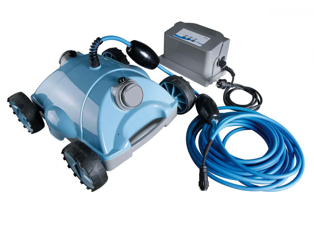 Ubbink Robotclean 2 für den Poolboden Poolroboter blau 14-16 m³/h Filterleistung, 24 V, 13 m Kabellänge, 13 kg blau