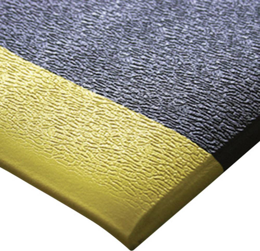 COBA Europe Orthomat Charc Arbeitsplatzmatte, ergonomische Anti-Ermüdungsmatte, meterweise, schwarz-gelb, brandschutzgeprüft