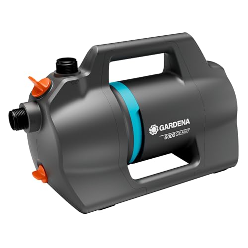 Gardena Wasserpumpe 5000 Silent, Gartenpumpe mit 5000 l/h Fördermenge, geräuscharm und zuverlässigem Betrieb