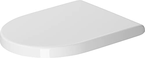 Duravit WC-Sitz Starck 3, Weiß, 43,1 cm x 37 cm x 4,3 cm mit Absenkautomatik und Edelstahlscharniere