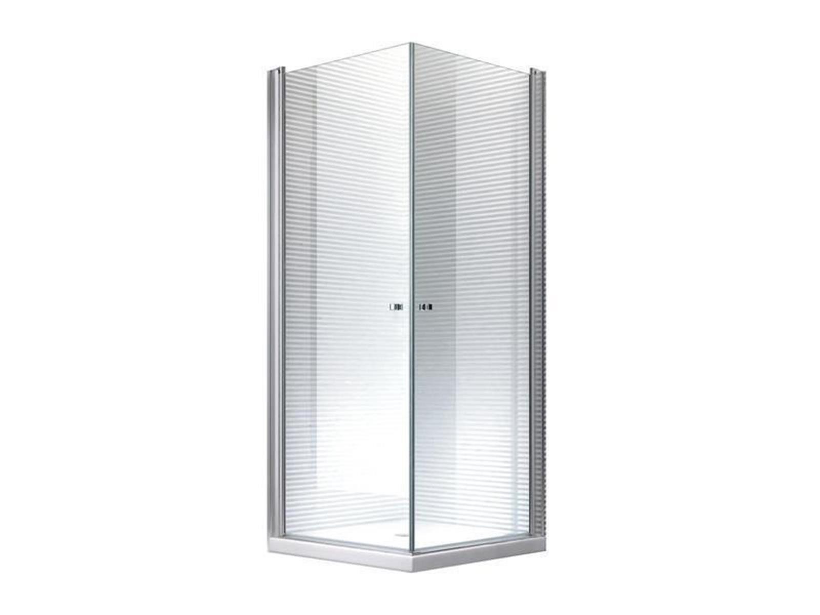 Glaszentrum Hagen Eckdusche Zeus - 100x100x195 cm, Klarglas Transparent, Eckeinstieg