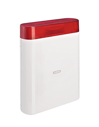 ABUS AZSG10001 Draht-Außensirene, 110 dB Alarmsignal mit rotem Blitzlicht, wetterfestes Gehäuse, Sabotageschutz, für Alarmanlagen, 12 V