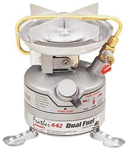Coleman Unleaded Feather, umweltfreundlicher Gaskocher mit integriertem Tank und ausklappbaren Füßen