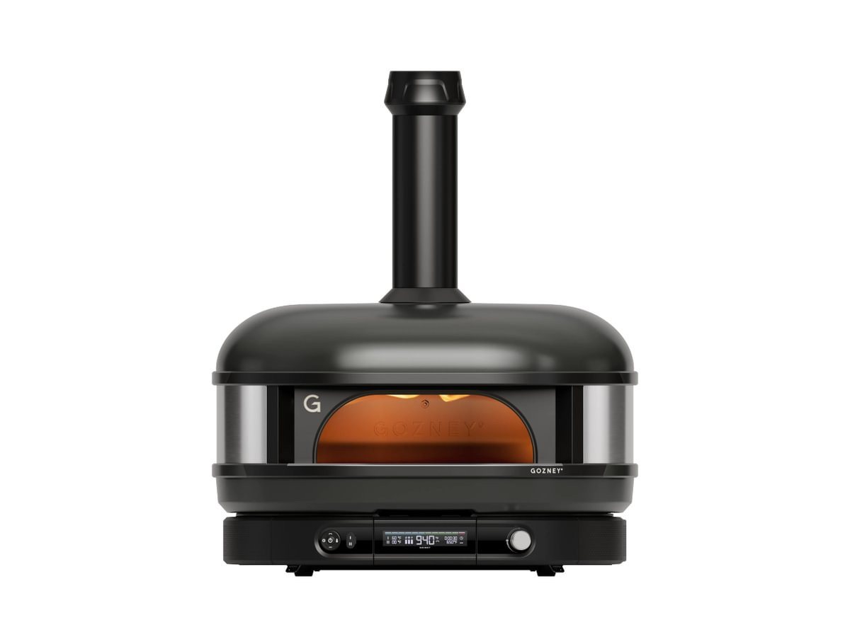 GOZNEY° Dome Pizzaofen Gen 2, 40% größer, Hybrid-Befeuerung (Gas, Holz, Kohle) mit digitaler Temperaturanzeige und zwei Fleischthermometern
