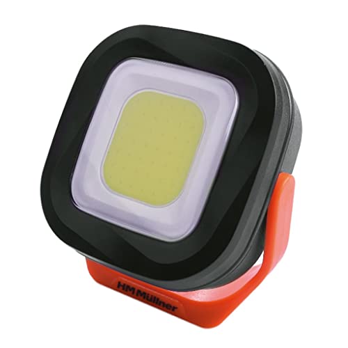 HM UL17 LED Arbeitsleuchte, 10 W COB mit Li-Ion-Akku, 2 Leuchtstufen, 180° schwenkbar, Kunststoffgehäuse