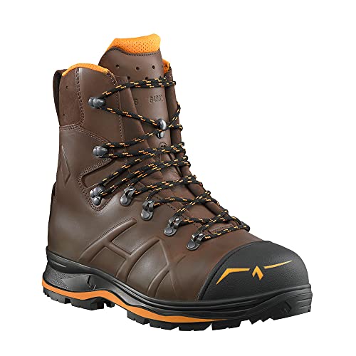 Haix Trekker Mountain 2.0, Sicherheitsschuhe (S3, 45) aus geöltem Nubukleder mit GORE-TEX® Futter, wasserdicht und atmungsaktiv, Stahl-Schutzkappe und durchtrittsichere Sohleinlage