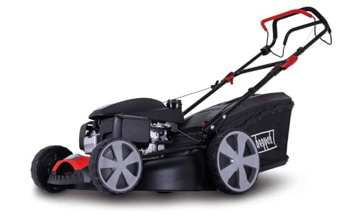 Scheppach MS170-51H Benzin-Rasenmäher, Honda-Motor 4,56 PS, 6in1-Funktion, 51 cm Schnittbreite, Radantrieb, 65 l Grasfangsack
