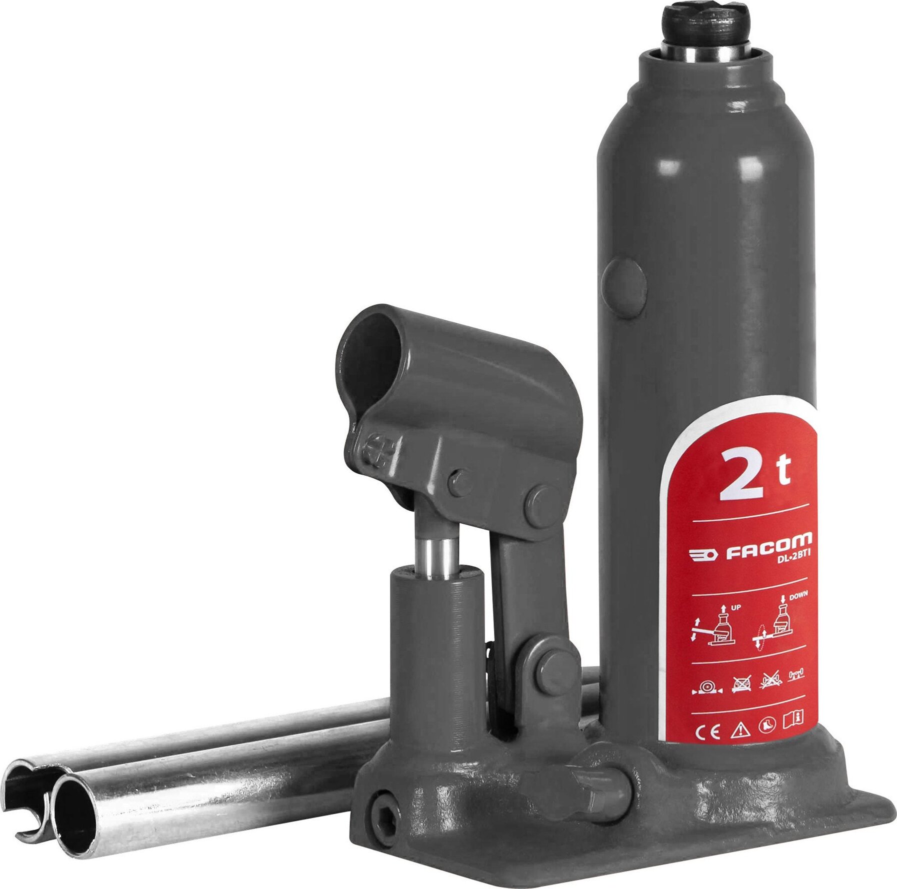 FACOM Hochleistungs-Wagenheber 2T, robuster hydraulischer Wagenheber für bis zu 2 Tonnen Belastung