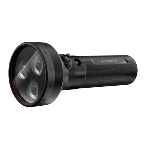 Ledlenser P18R, Hochleistungs-Taschenlampe mit 3200 lm, 196 mm, schwarz, USB-C-Ladeport, IP68, bis 45 h Leuchtdauer