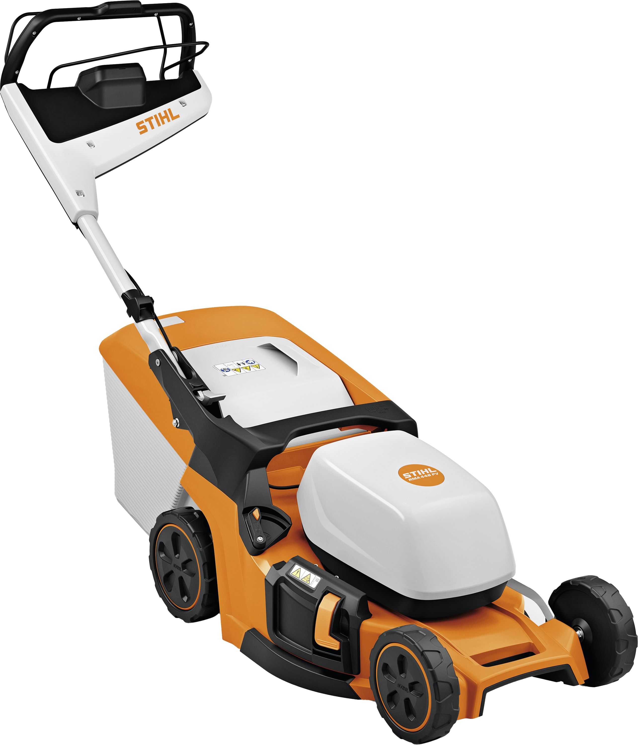STIHL Rasenmäher "RMA 443 PV", Akku-Rasenmäher mit 41 cm Schnittbreite, variabler Hinterradantrieb und 52 l Grasfangkorb