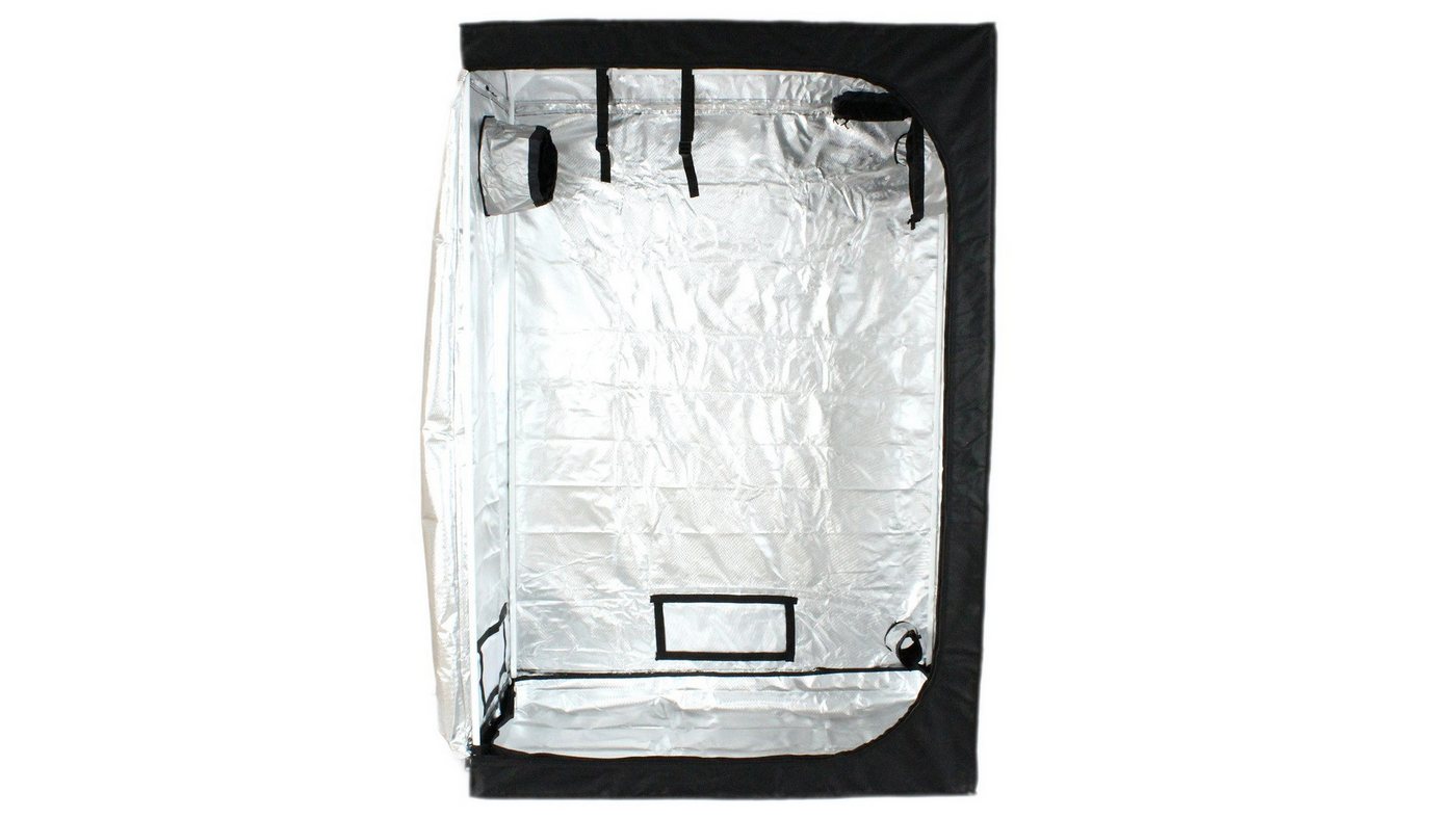 Growbird Gewächshaus Growbox 120x60x180 cm, Growzelt, Pflanzenzelt mit hochreflektierender Aluminiumfolie