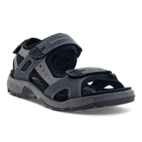 Ecco Offroad Herren Sandalen, Grau, Komfortabel mit Klettverschlüssen und rutschfester Gummisohle, Größe 44