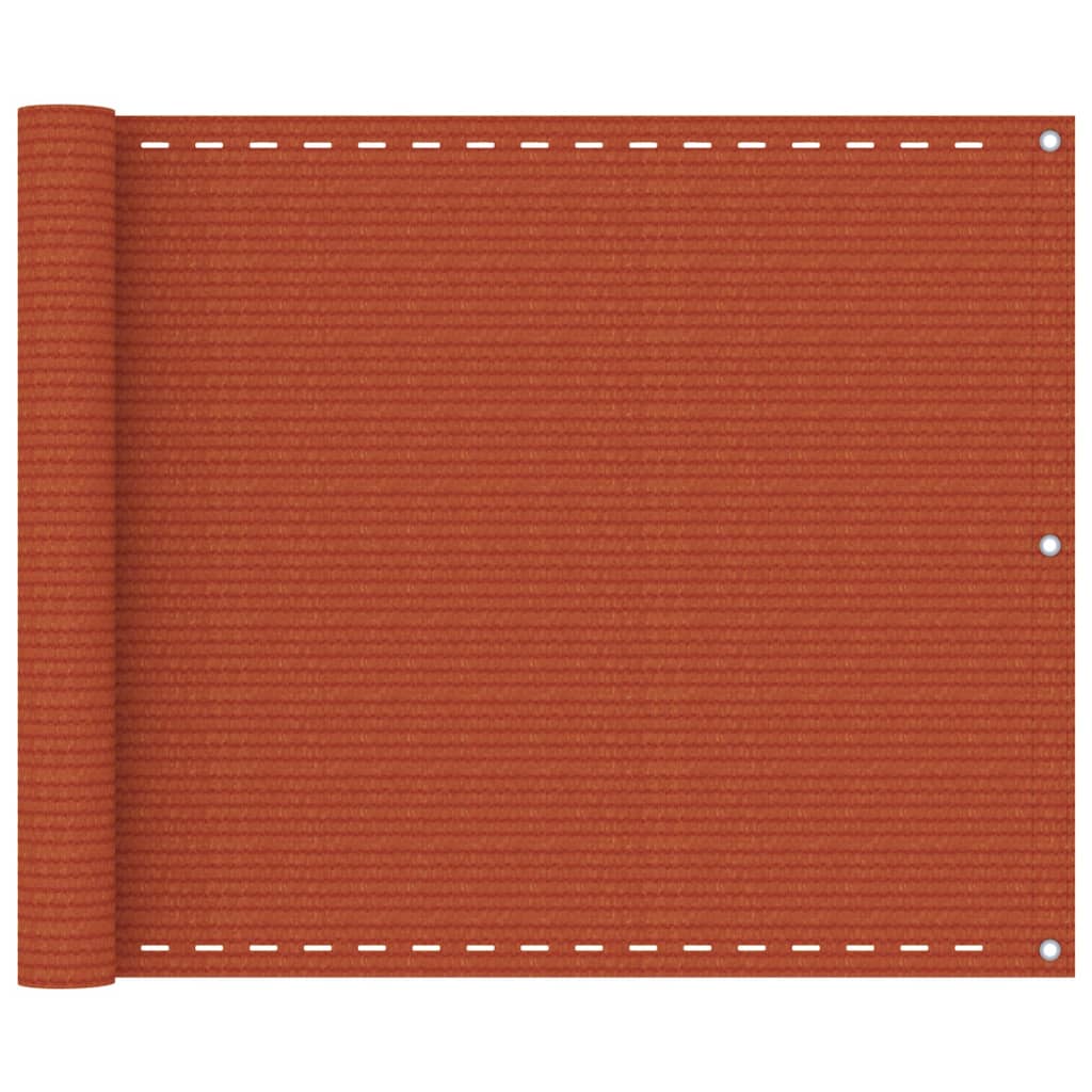 vidaXL Balkon-Sichtschutz Orange 75x500 cm HDPE