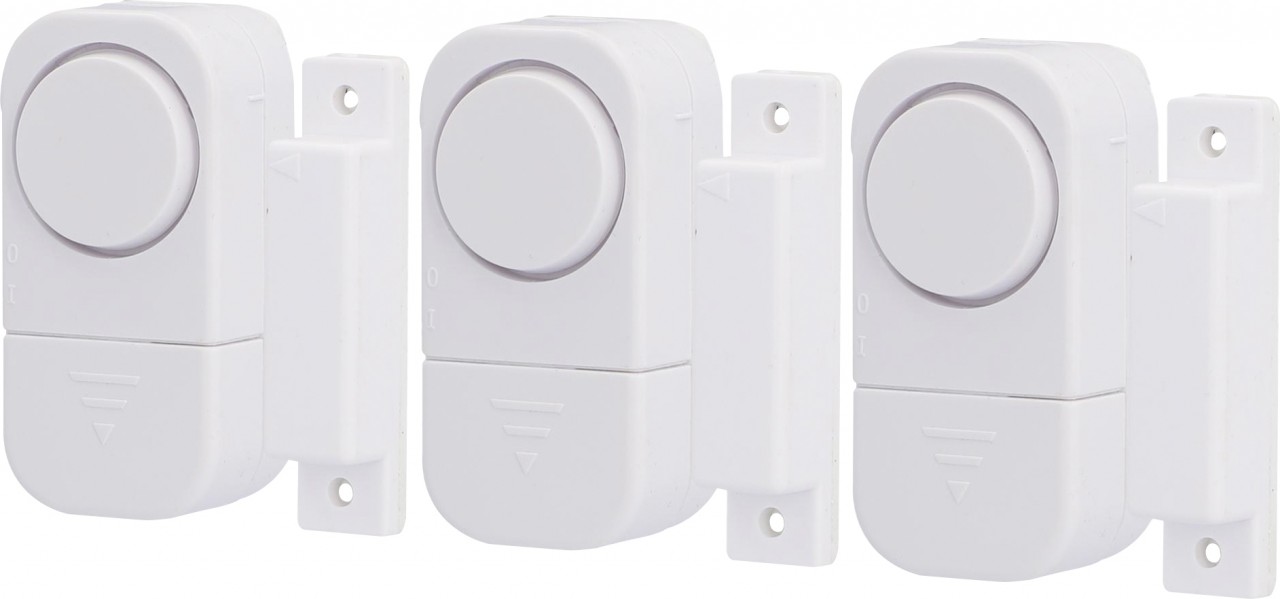 Fenster & Türalarm weiß 3er Pack weiß, ohne Bohren