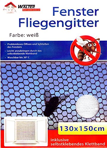 10er Set Fenster Fliegengitter weiß 130x150cm Fliegennetz Insektenschutz