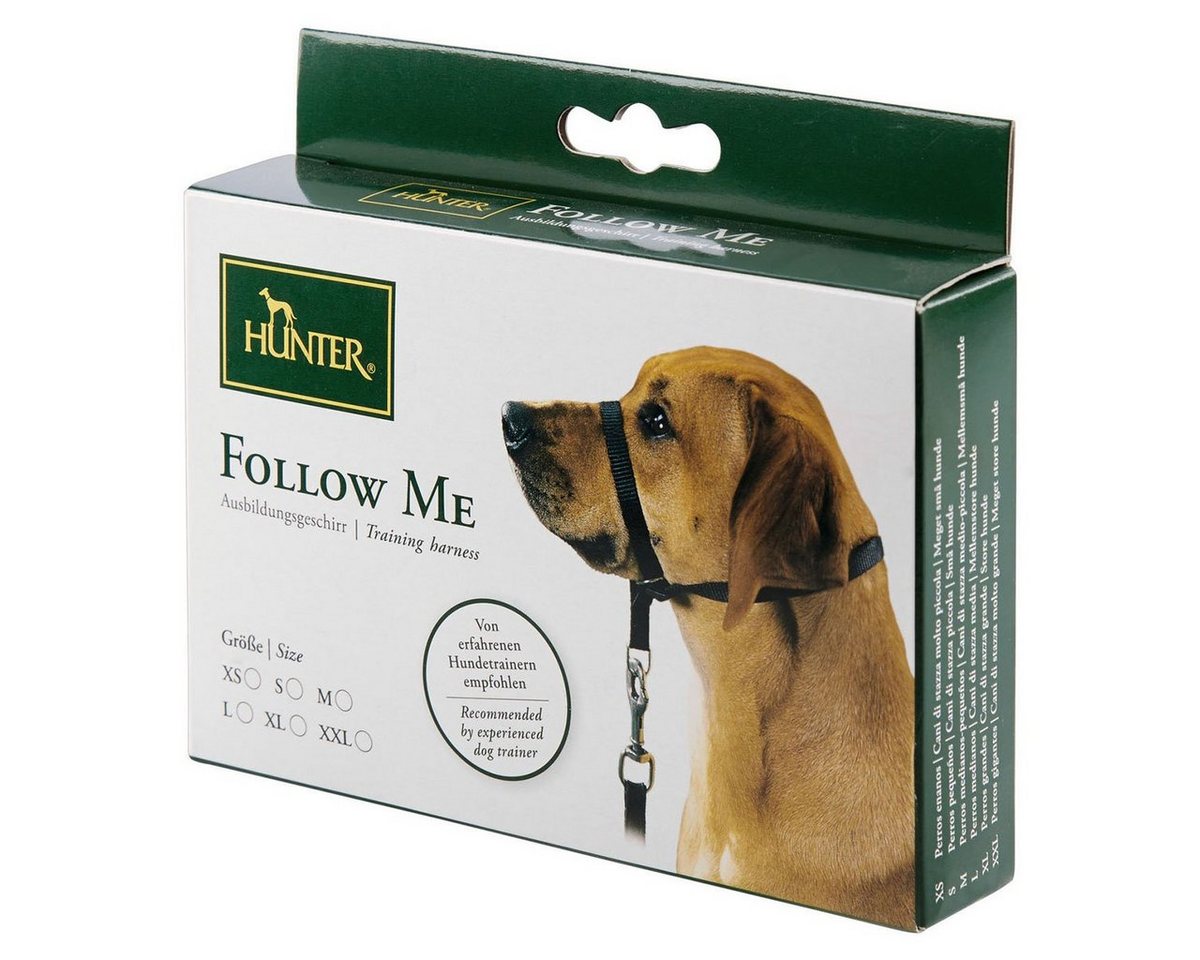 Hunter Tierbedarf Hunde-Erziehungsgeschirr Follow Me, Ausbildungsgeschirr für Hunde in schwarz