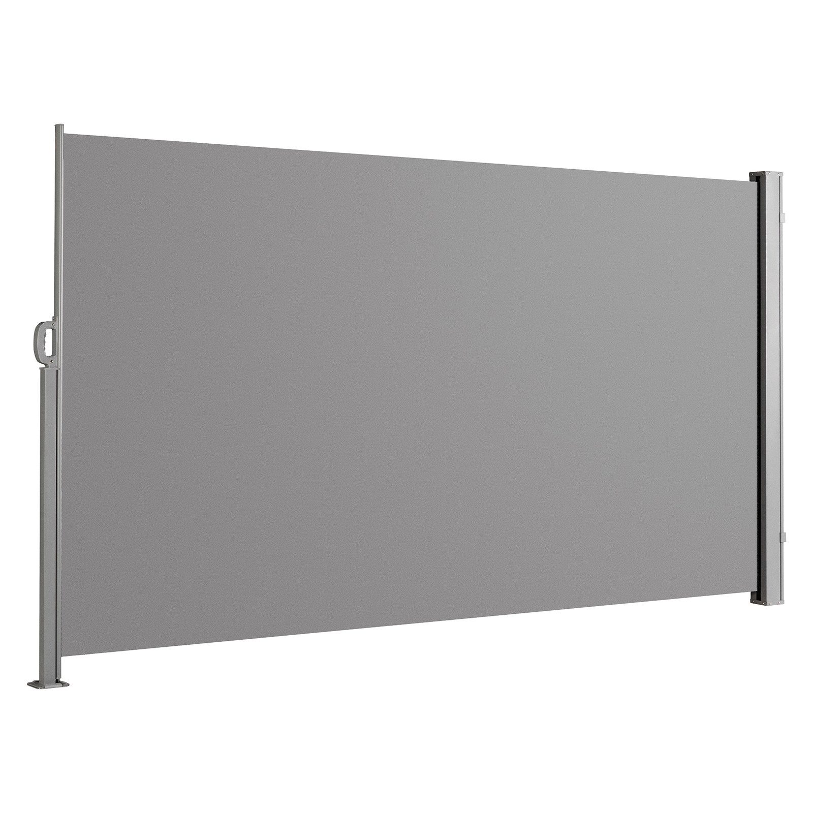 SVITA Seitenarmmarkise ausziehbar, freistehend, Sichtschutz, 300x180cm (BxH), Hellgrau