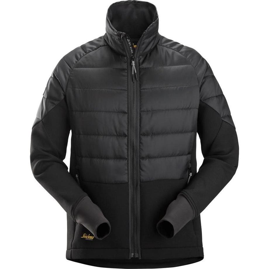 Snickers Workwear FlexiWork Hybrid Arbeitsjacke, Schwarz, Größe 3XL, aus Polyamid