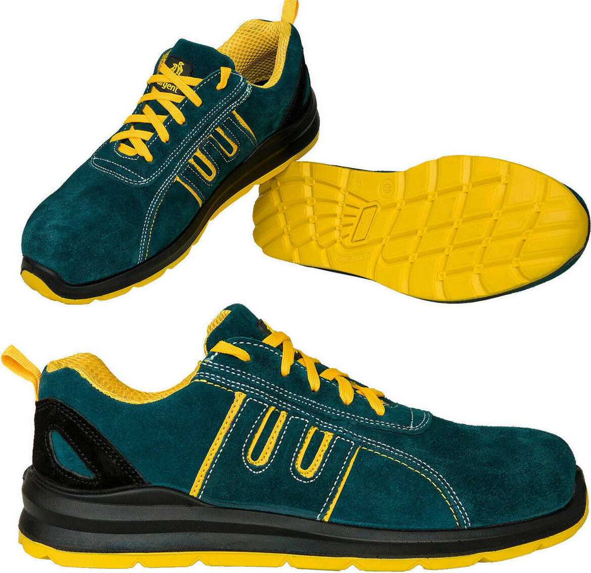 URGENT Sportliche Arbeitsschuhe Modell 212 OB, Schutzschuhe ohne Stahlkappe aus Wildleder, Größe 44