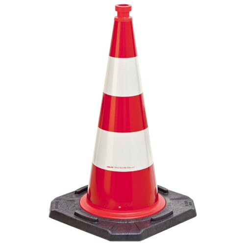 Dönges Verkehrsleitkegel nach TL, retroreflektierend, 750 mm, Folientyp A (RA1) (Leitkegel Pylone Hütchen Lübecker BAST Begleitfahrzeuge Pylon Pylonen)