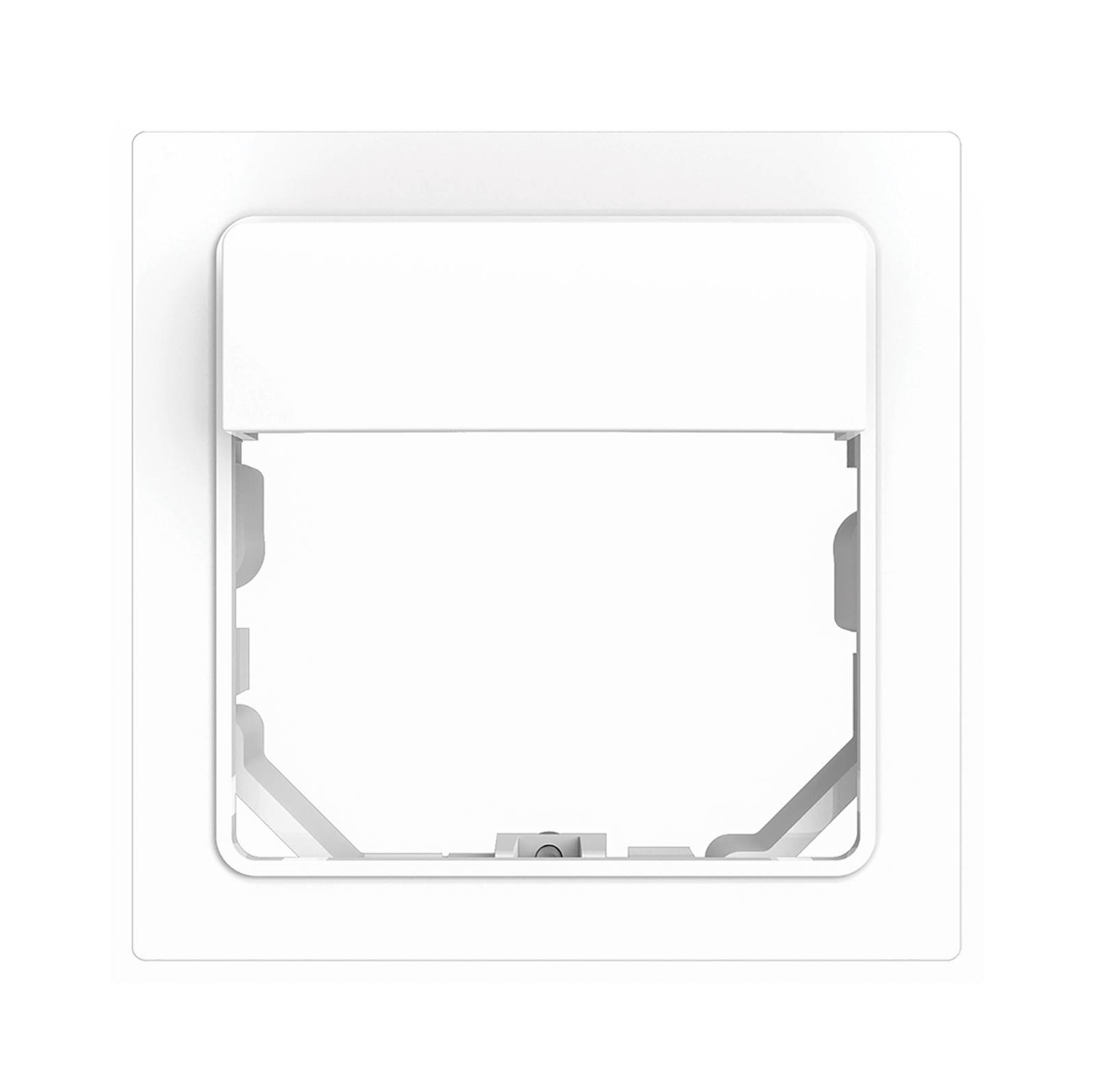 Theben theMura Rahmen für Feller & Hager, Adapterrahmen für Bewegungs- und Präsenzmelder, inklusive Tasterabdeckung und Montageadapter