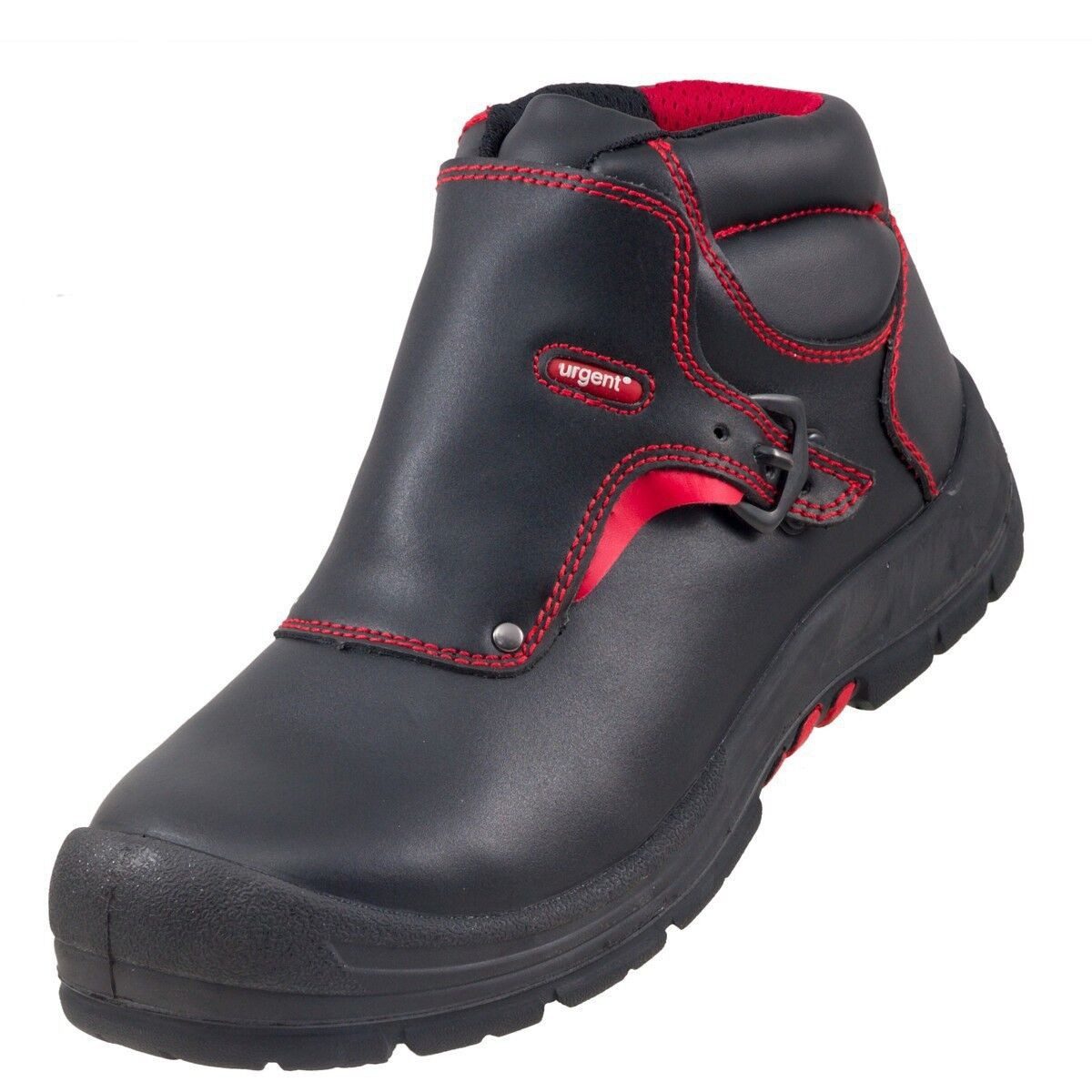Urgent Arbeitsschuhe Sicherheitsschuh Schweißerschuhe Schweißerstiefel S3 Arbeitsschuh, Wildleder, Schwarz
