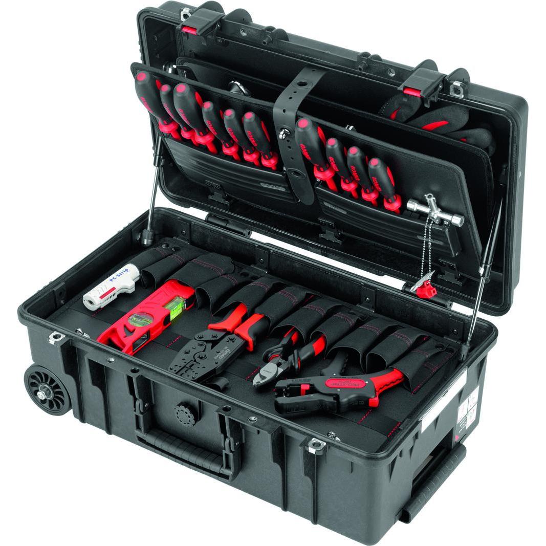 Cimco GIGANT Werkzeugkoffer-Trolley, 22-teilig mit Click'n'Crimp Elektrowerkzeugen und DUOCUT-Kabelschneider